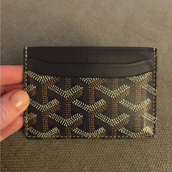 NWT GOYARD Saint-Sulpice Card Wallet in Navy - Picture 6 of 12